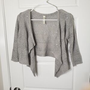 Cherokee Gray Sparkle Cardigan